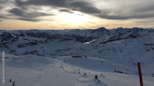 view of mountains in winter