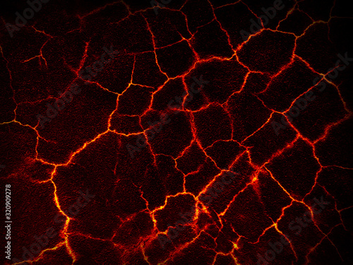 Heat red cracked ground texture