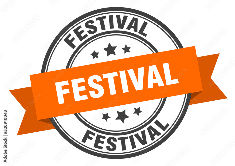 Fototapeta premium festival label. festivalround band sign. festival stamp