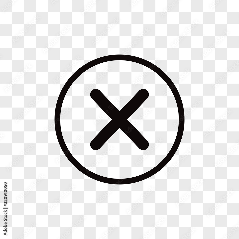 Obraz premium Close button vector icon in modern design style for web site and mobile app