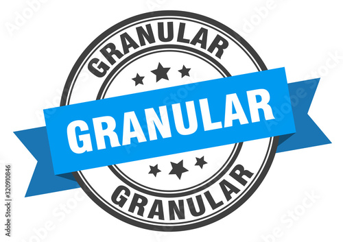 granular label. granularround band sign. granular stamp