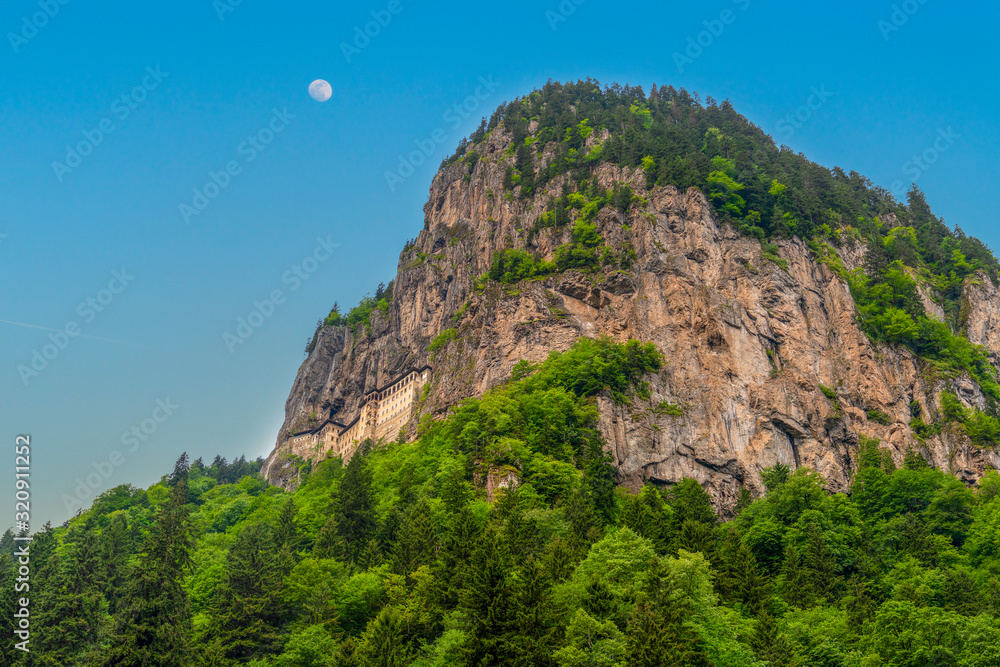 Sumela Monastery in Trabzon, Turkey. Greek Orthodox Monastery of Sumela was founded in the 4th century. Sumela Monastery in Trabzon, Turkey. Greek Orthodox Monastery of Sumela was founded in the 4th century.