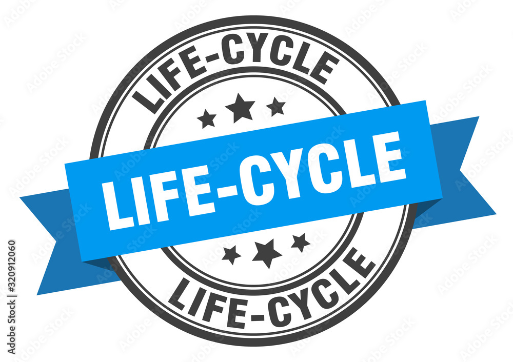 life-cycle label. life-cycleround band sign. life-cycle stamp