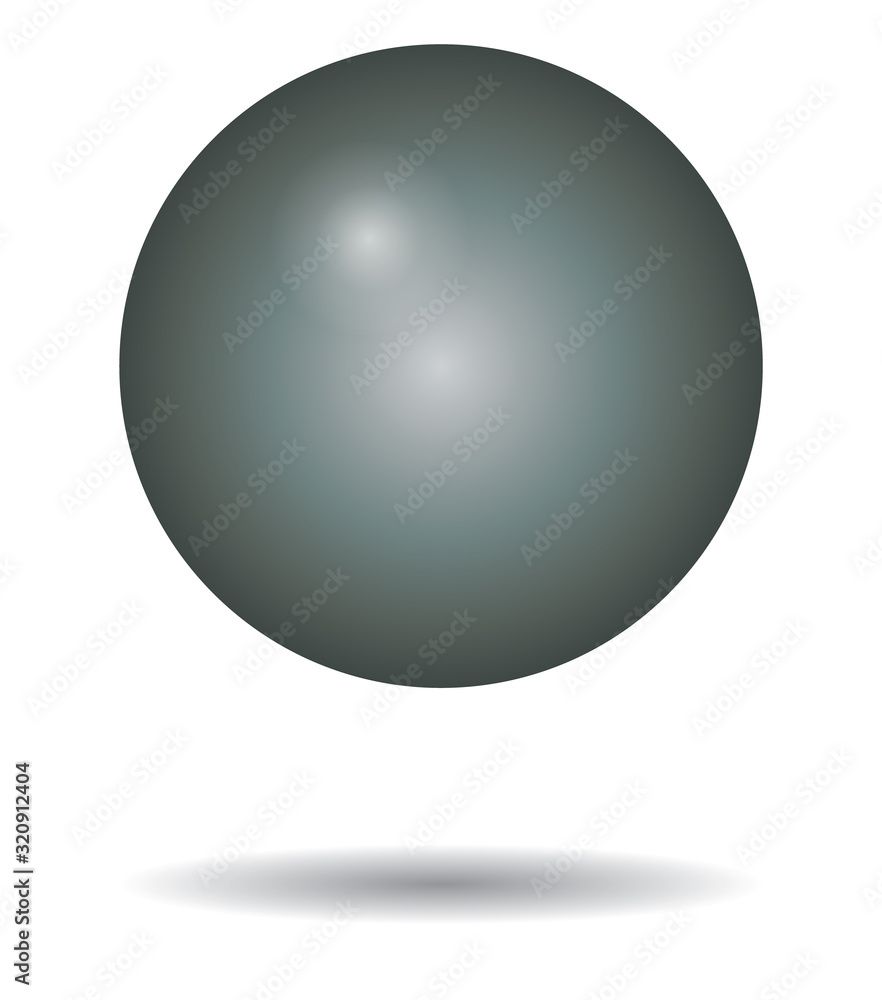 shot put grey ball isolated on a white background