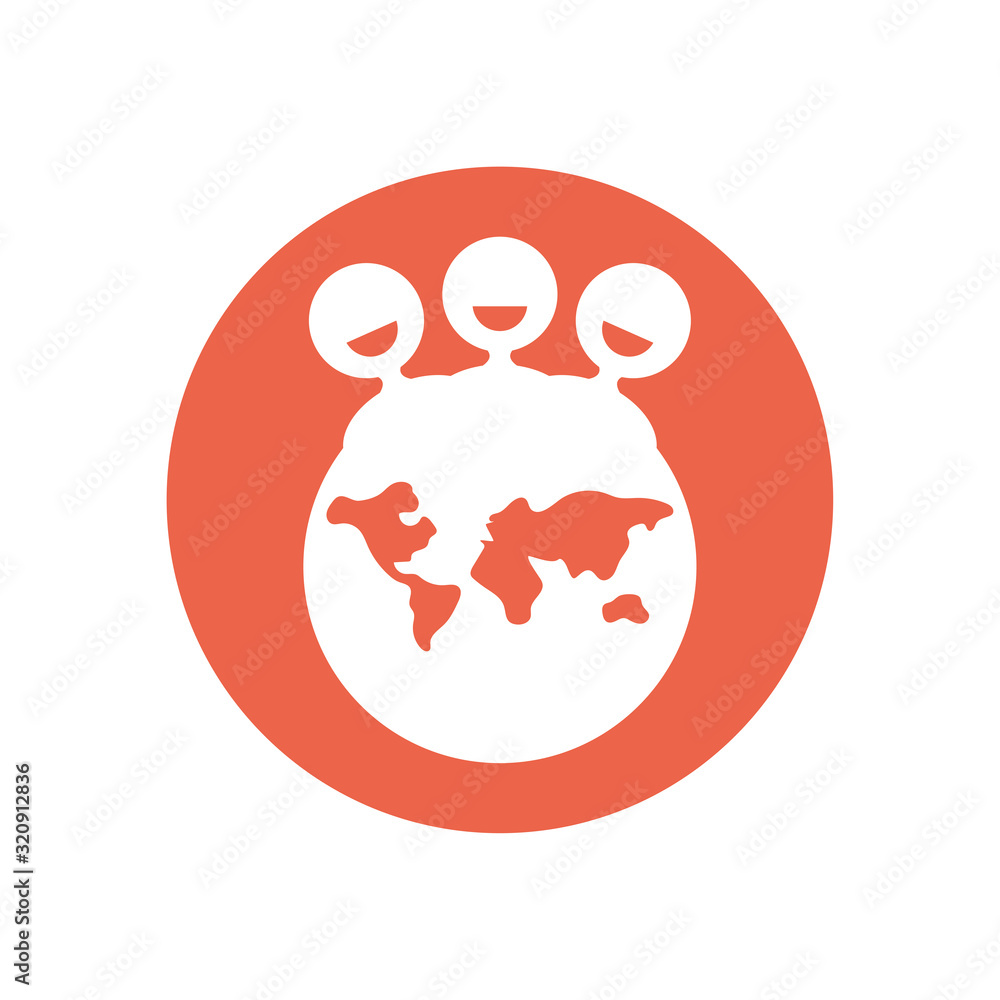 Obraz premium Avatars people and world of zero discrimination day vector design