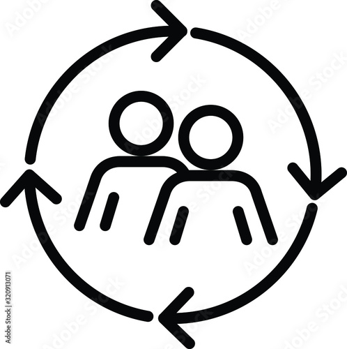 Refer icon, vector illustration