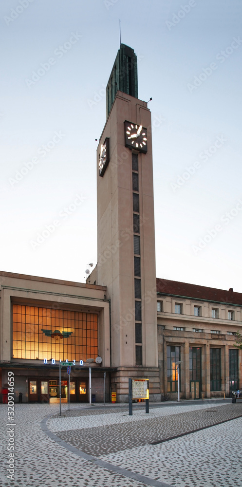 Obraz premium Railway station in Hradec Kralove. Czech Republic