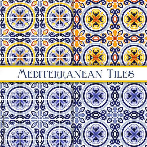 Beautiful painted sicilian traditional tiles