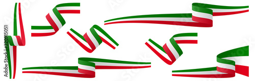 collection of italian country flag banners