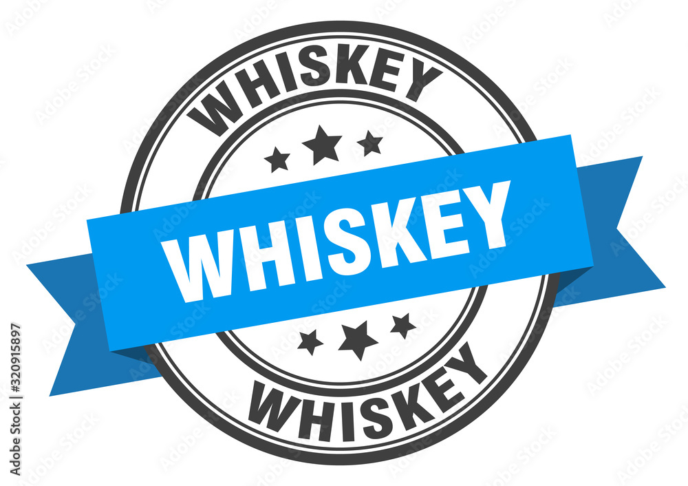 Obraz premium whiskey label. whiskeyround band sign. whiskey stamp