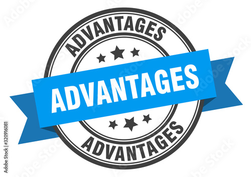 advantages label. advantagesround band sign. advantages stamp