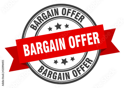 bargain offer label. bargain offerround band sign. bargain offer stamp