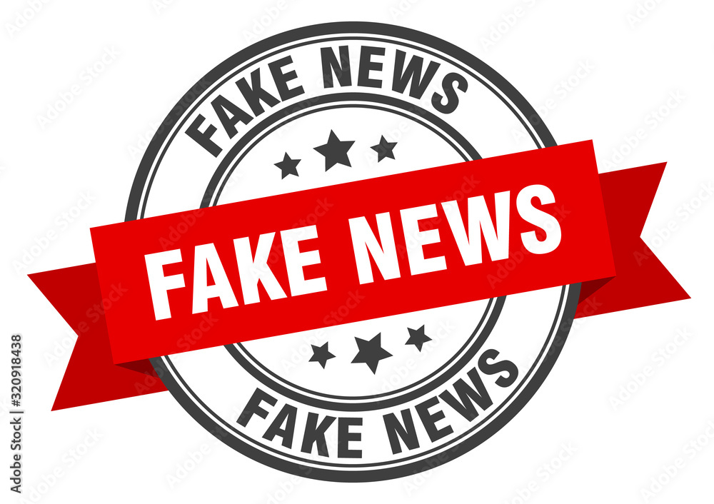 Fototapeta premium fake news label. fake newsround band sign. fake news stamp