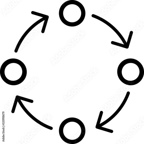 Sequential process icon