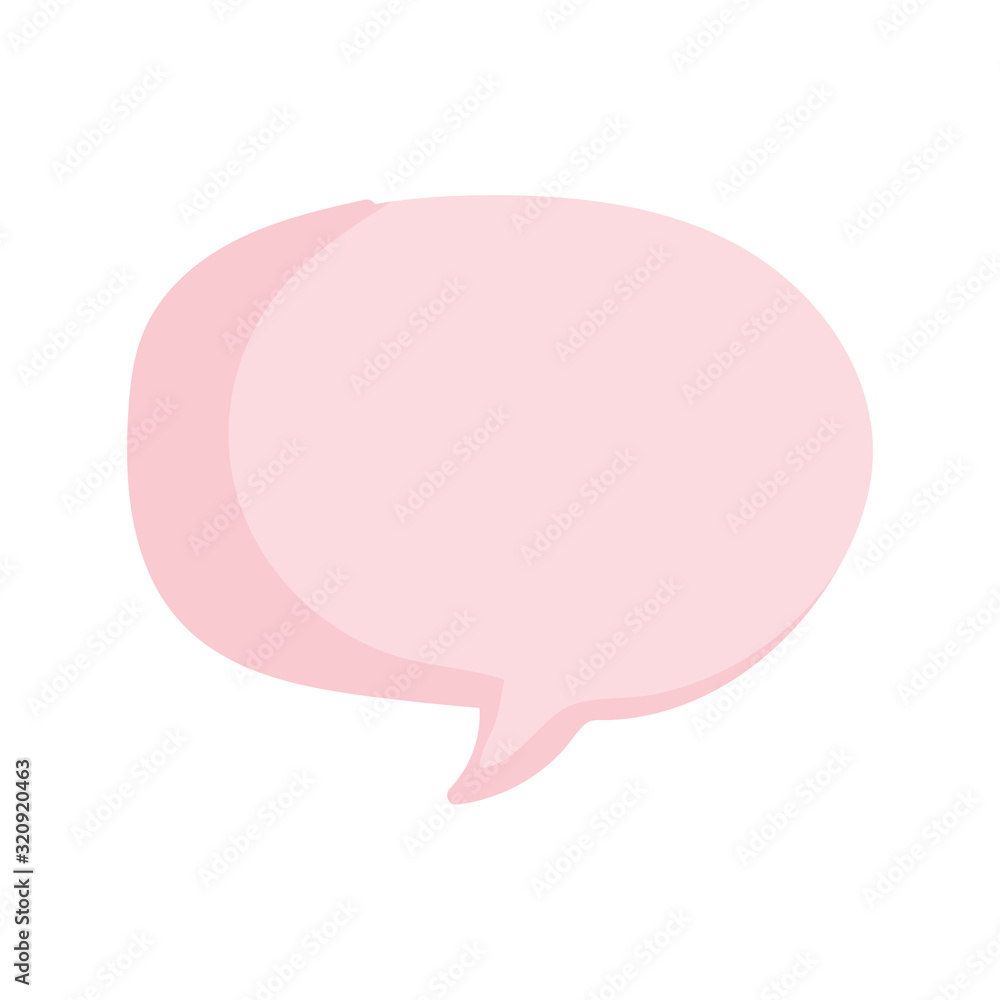 pink talk bubble chat message on white backrgound pink talk bubble chat message on white backrgound