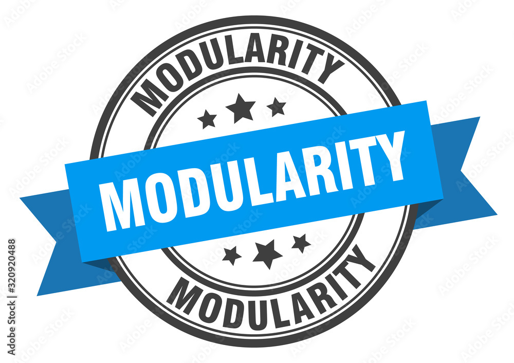 modularity label. modularityround band sign. modularity stamp