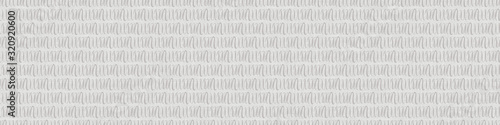 Natural gray french linen marl texture border background. Striped tonal melange seamless pattern. Organic yarn close up weave fabric ribbon trim banner.  Hemp packaging textile fabric canvas edge