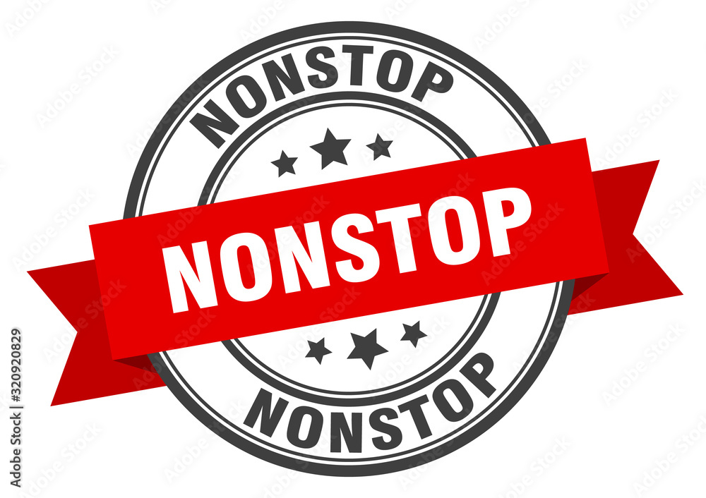 Fototapeta premium nonstop label. nonstopround band sign. nonstop stamp
