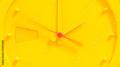 Obraz na płótnie Yellow clock mock-up w salonie