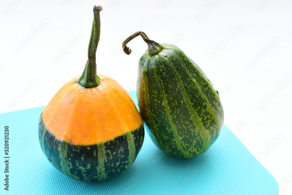 Whole green and yellow natural squash Whole green and yellow natural squash