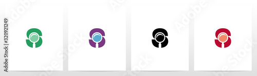 Magnifying Glass On Letter Logo Design S