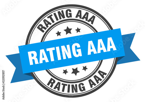 rating aaa label. rating aaaround band sign. rating aaa stamp