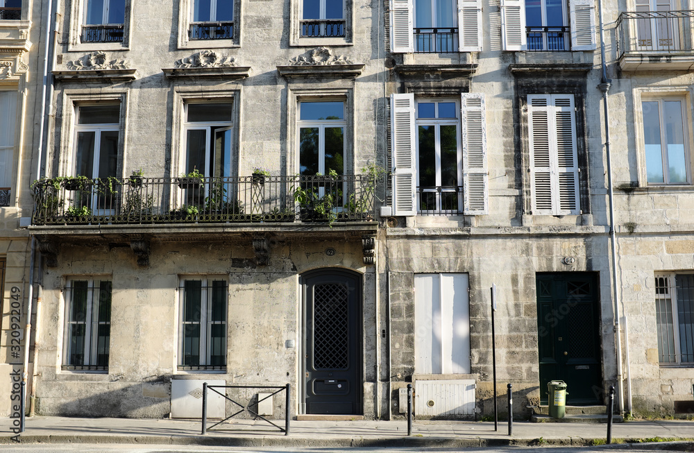Bordeaux, France - April 26: Capture photo of the architecture on April 26, 2017 in Bordeaux, France.