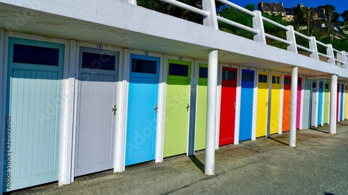 Photography Cabanes de la Plage de Trestraou, Perros-Guirec, Côtes-d'Armor, Bretagne, France