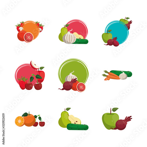 bundle of nutritive healthy food