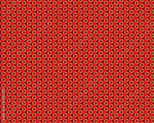 asian pattern with black and red colors 