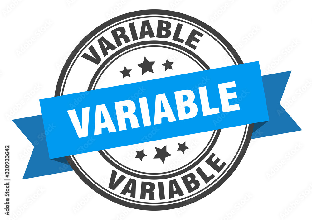 Fototapeta premium variable label. variableround band sign. variable stamp