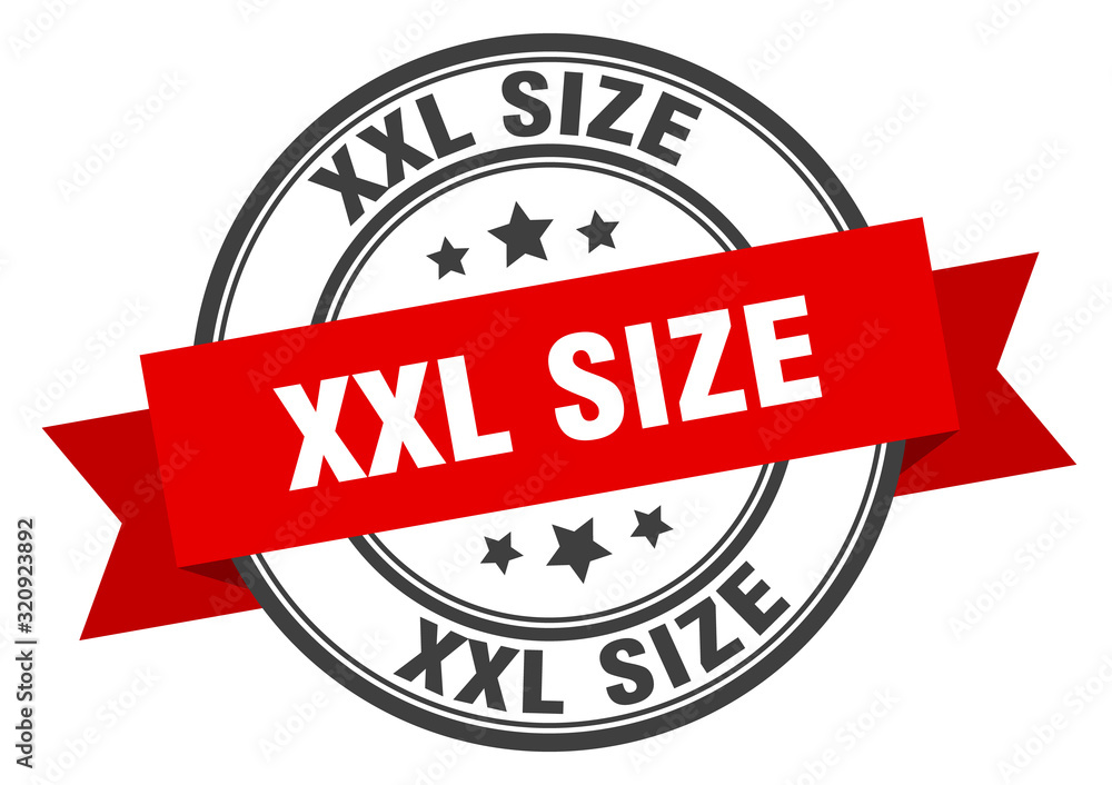 Fototapeta premium xxl size label. xxl sizeround band sign. xxl size stamp