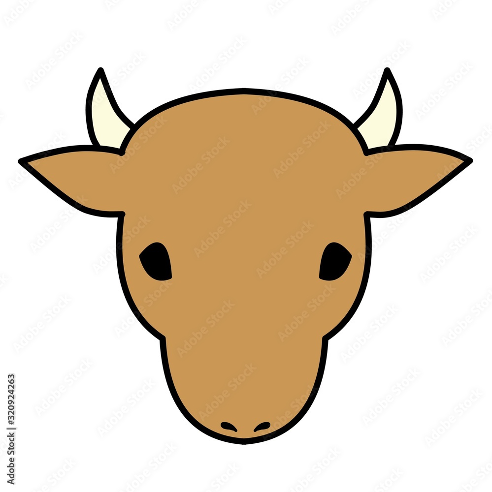 illustration of a cow's head illustration of a cow's head
