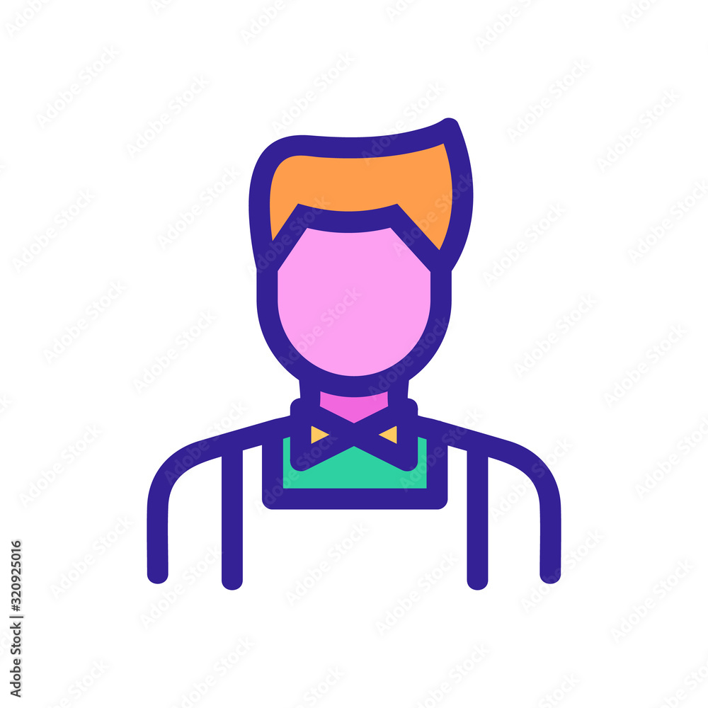 barista icon vector. A thin line sign. Isolated contour symbol illustration barista icon vector. A thin line sign. Isolated contour symbol illustration