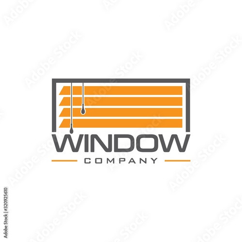 curtain Window symbol logo design  template - Vector