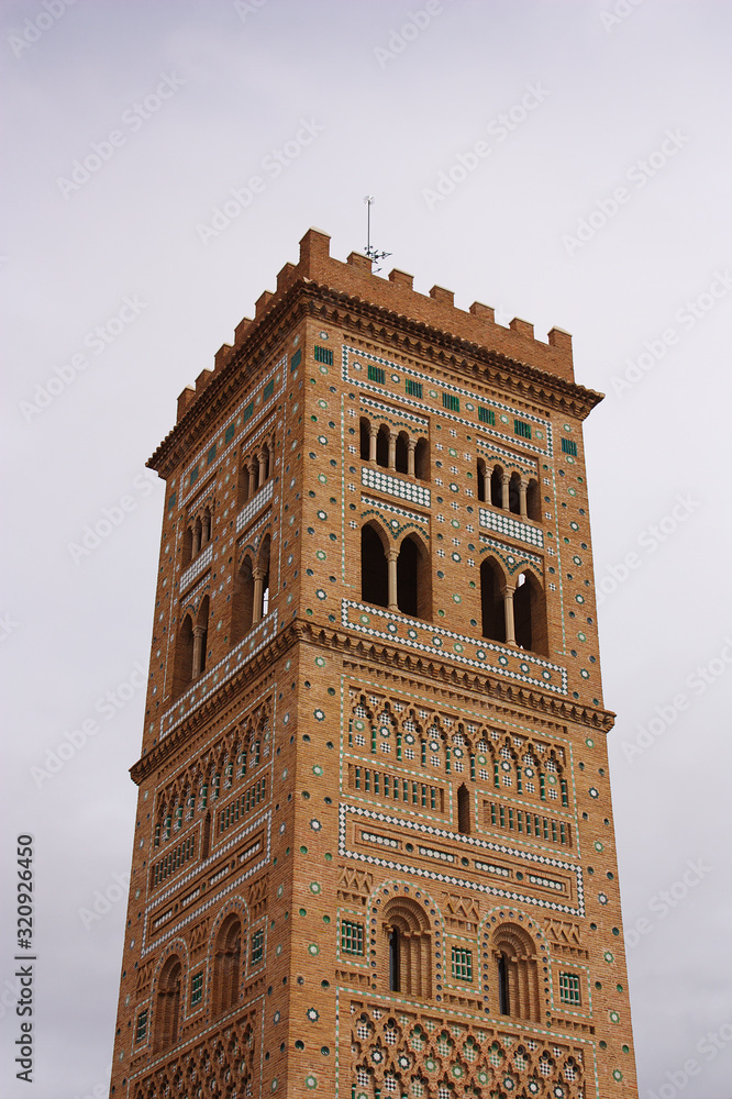 Torre de San Martín de Teruel Aragonese Mudejar style building in Spain, erected in 1316 AD