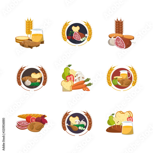 bundle of nutritive healthy food