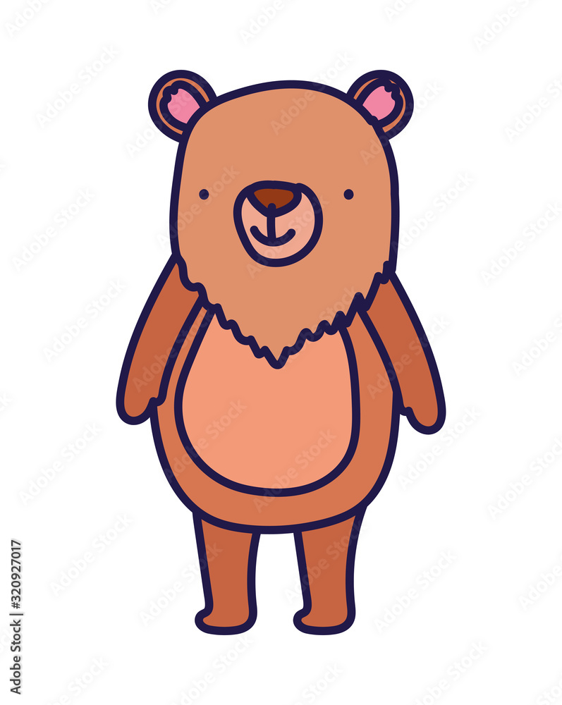 cute bear animal cartoon character on white background cute bear animal cartoon character on white background