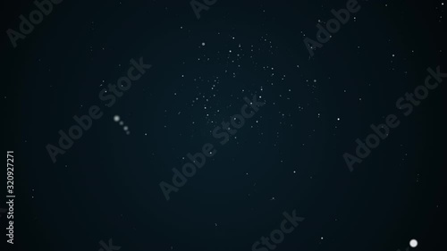 Dark underwater background with white abstract bubbles rising up.