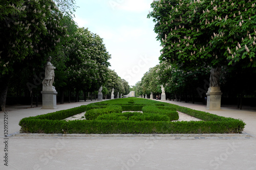 Madrid, Spain - April 28: Capture photo of the park on April 28, 2017 in Madrid, Spain.