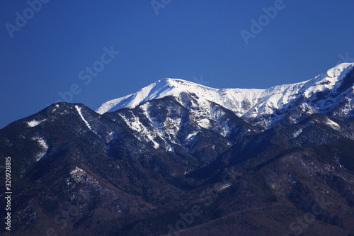 入笠山から 冬の八ヶ岳連峰 硫黄岳