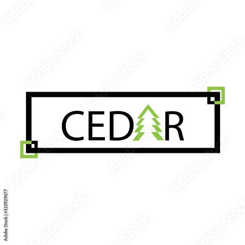 cedar tree logo vector