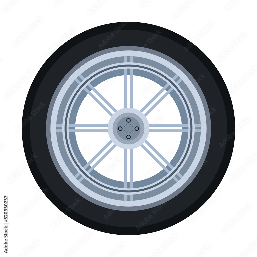 Obraz premium car tire icon, colorful design