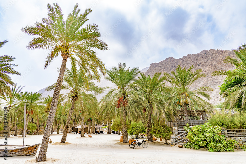 Omani Resort at Zighy Bay in Musandam, Oman.