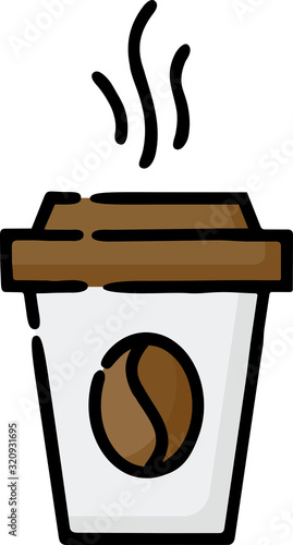 Coffee Cup To Go Doodle Sketch Icon
