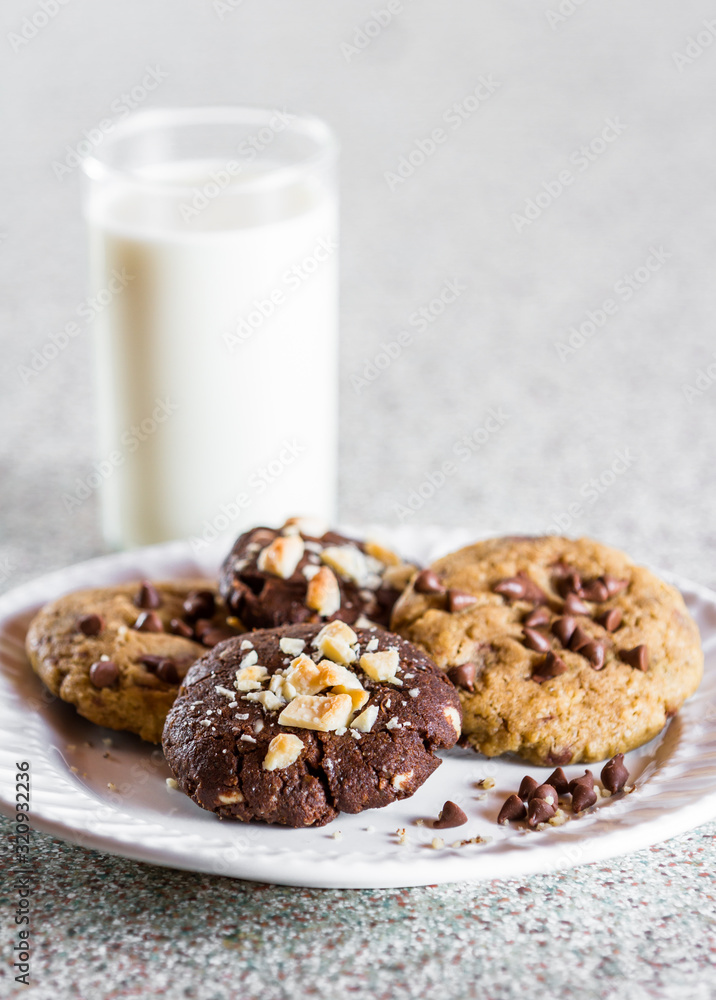 Chocolate chip cookies and milk Chocolate chip cookies and milk