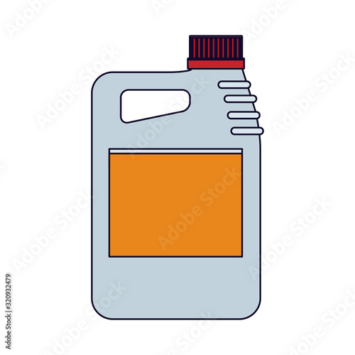 car oil bottle icon over white background