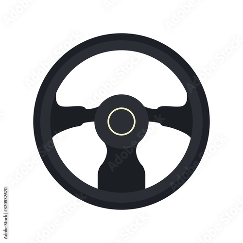 steering wheel icon, colorful design