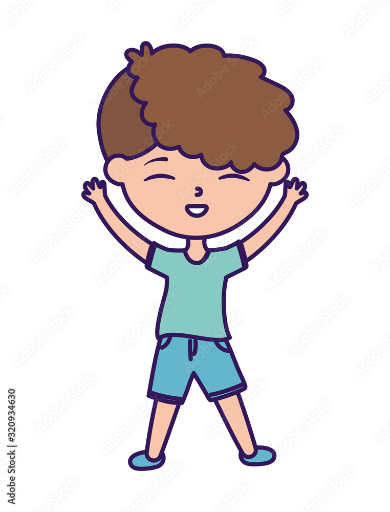 happy childrens day, cute boy hands up celebration cartoon character happy childrens day, cute boy hands up celebration cartoon character