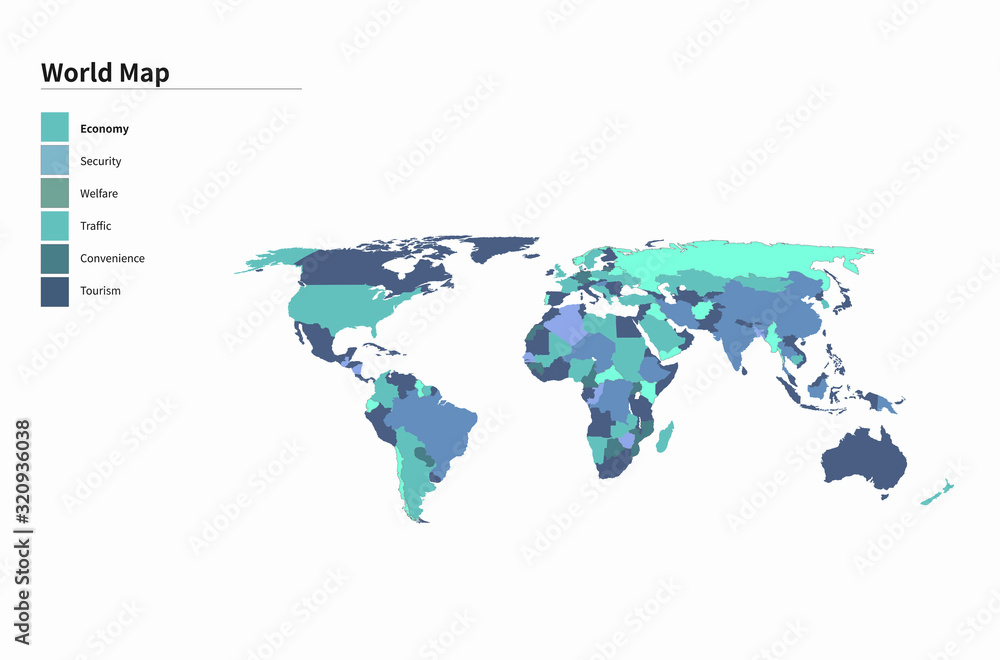 Obraz premium map, world, earth, globe, blue, asia, global, europe, planet, america, travel, illustration, geography, continent, business, atlas, world map, australia, abstract, white, 3d, usa, design, countries, c